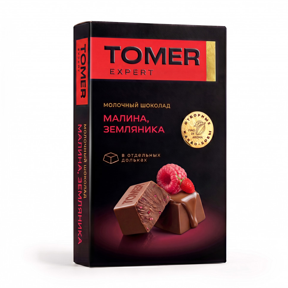  Фабрика Томер   Молочный шоколад Малина-Земляника, 90г  в Каменке
