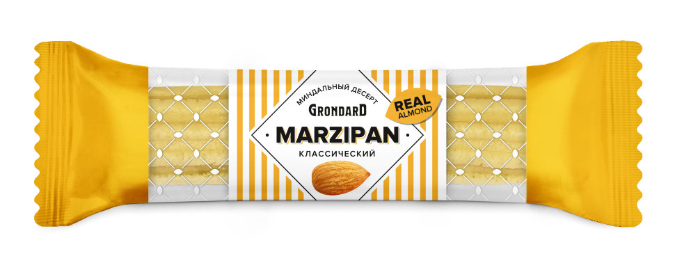  TM Grondard   (10361) Батончики НЕглазированные Марципановые Классика, (28шт по 40г)        в Каменке